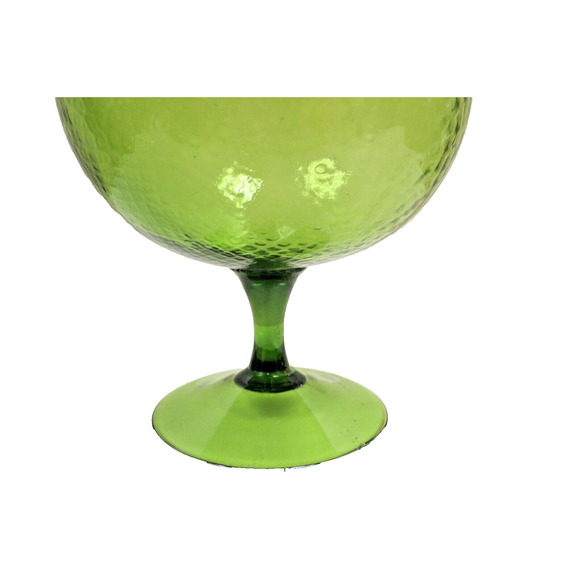 MCM Empoli Textured Green Glass Brandy Snifter - Mid Century Vintage 8.75" Large - Picture 4 of 5